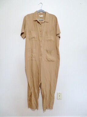 Tradlands Finn Linen & Tencel One Piece Jumpsuit Size L Large